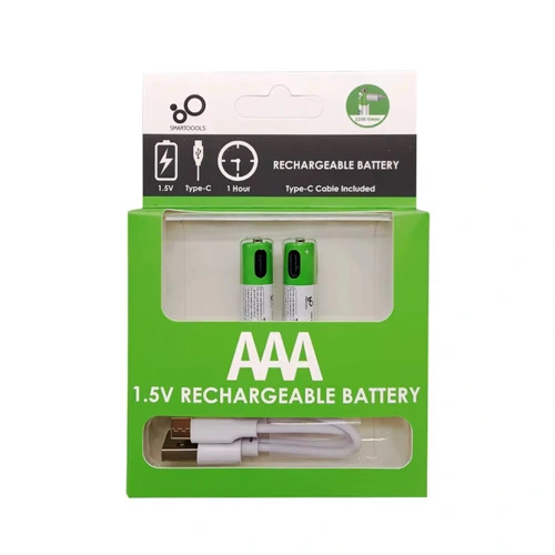 AAA Lithium-ion Rechargeable Battery 750mWh 1.5V 2 Pcs